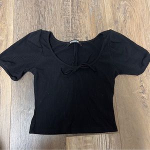 💔sold 💔Reformation black puff sleeve top size small